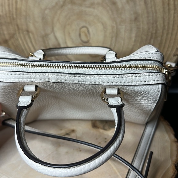 Coach Mini Rowan Dancing Kitten Orange Cat & Cream Leather Handbag Crossbody - Picture 4 of 11